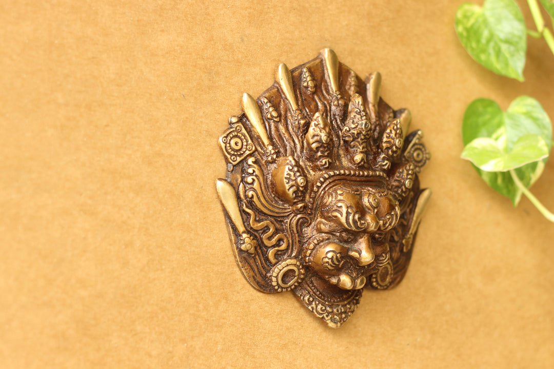 Brass Mahakal Bhairav Face Mask