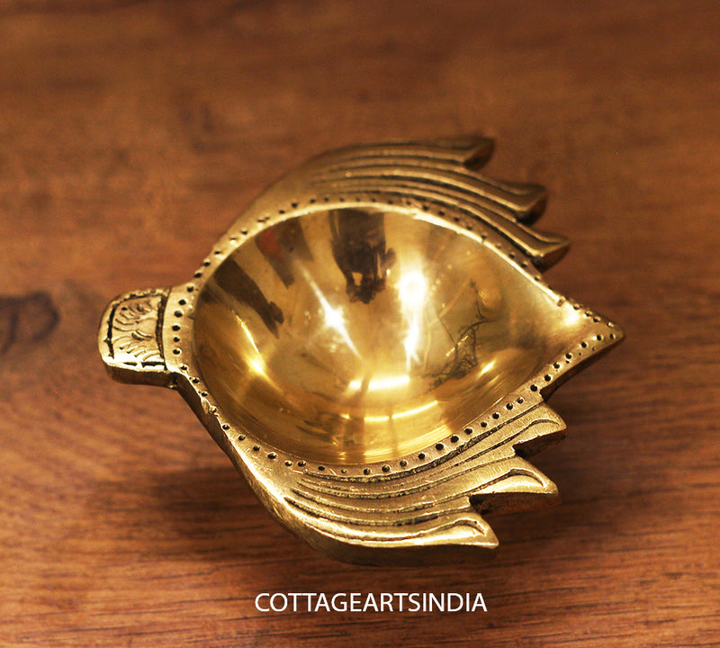Brass Small lotus diya
