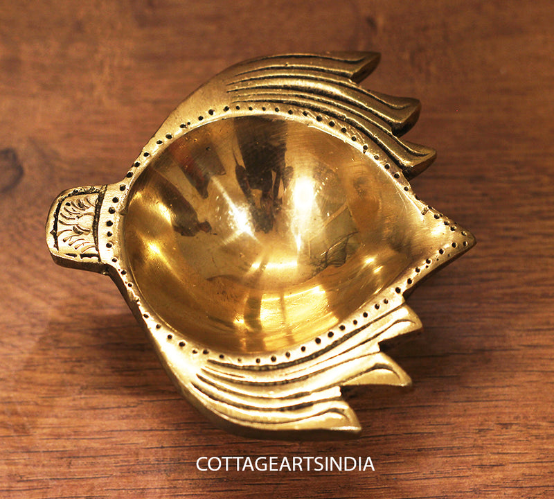 Brass Small lotus diya
