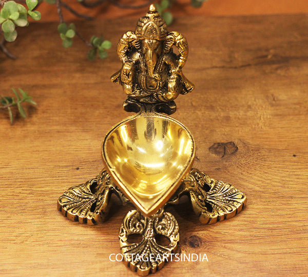 Brass Ganesh Diya