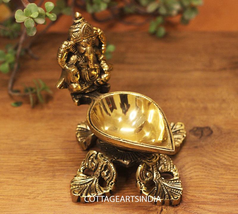 Brass Ganesh Diya