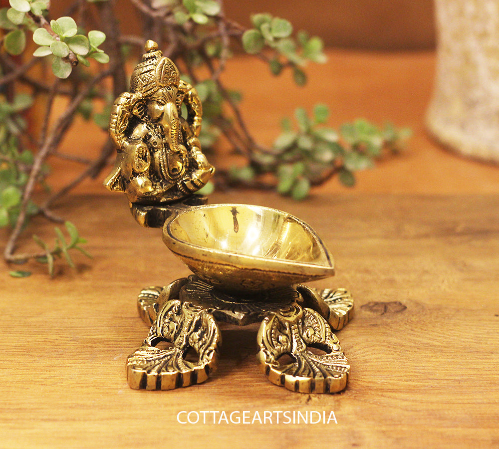 Brass Ganesh Diya