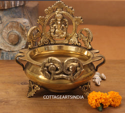 Brass Ganesh Urli 7 '