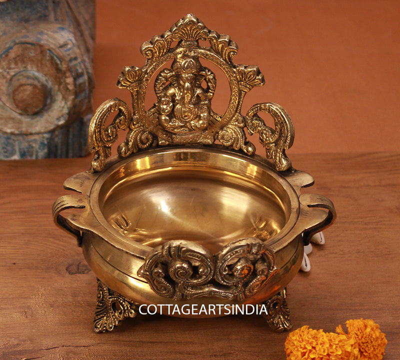 Brass Ganesh Urli 7 '