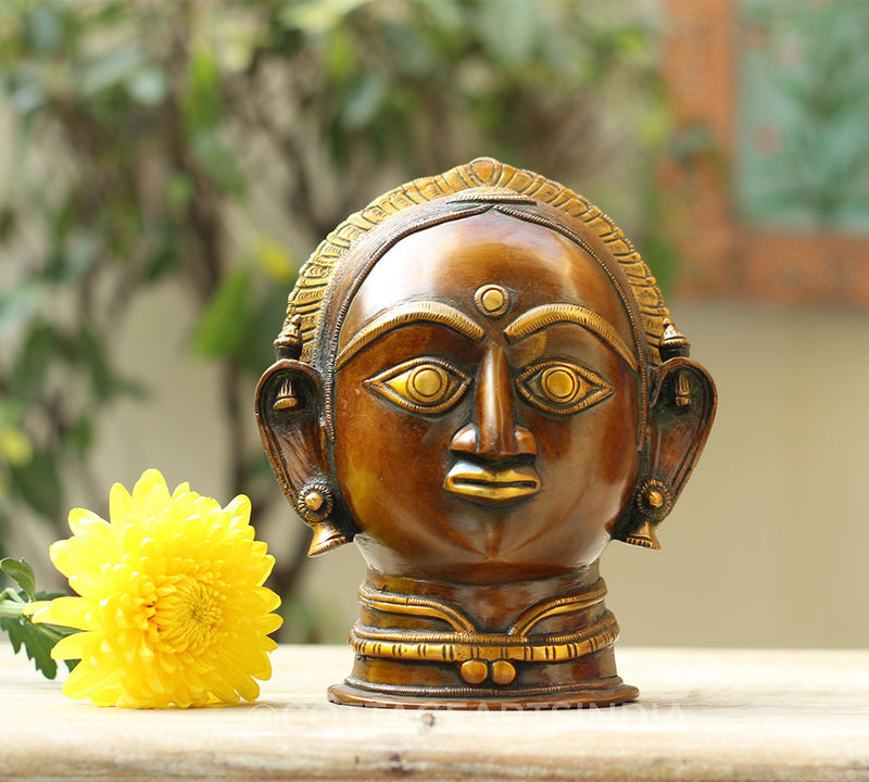 Brass Gauri Head 9"