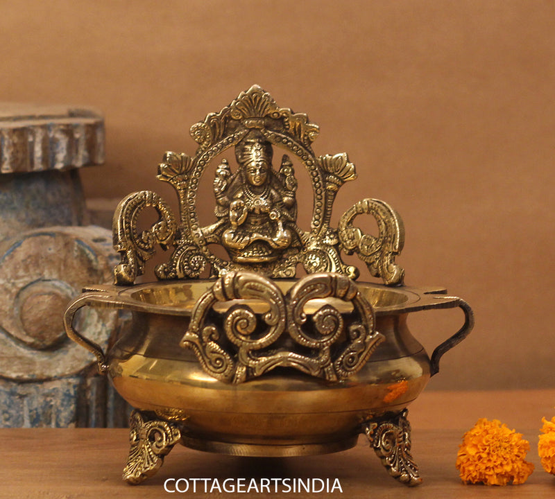 Brass Urli Laxmi  7"