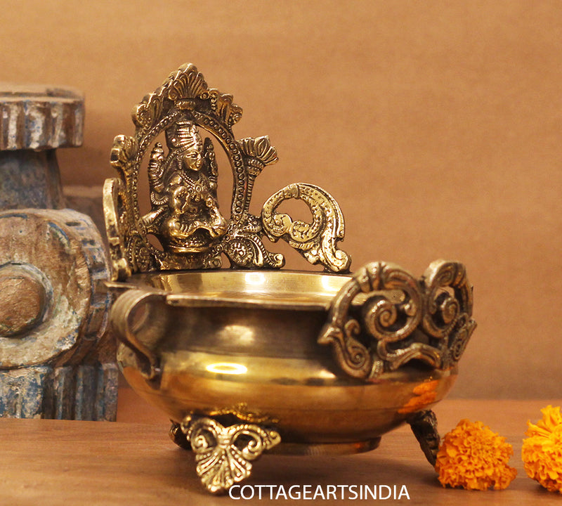 Brass Urli Laxmi  7"