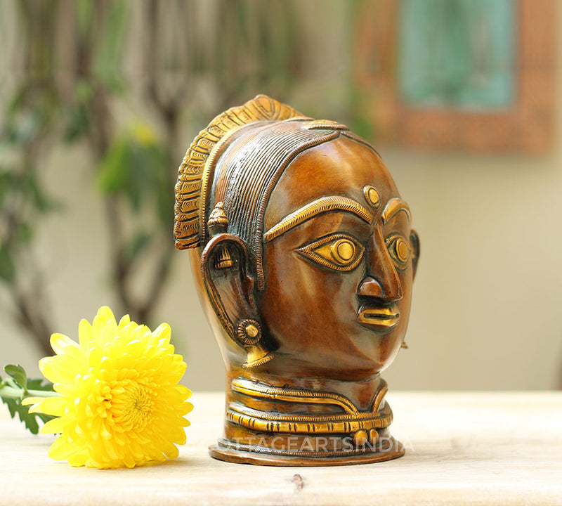 Brass Gauri Head 9"