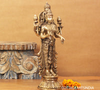 Brass Laxmi Standing 12.5"