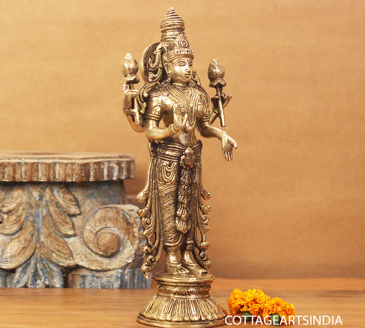 Brass Laxmi Standing 12.5"