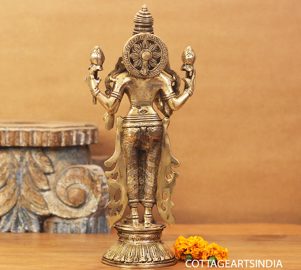 Brass Laxmi Standing 12.5"