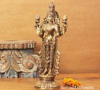 Brass Laxmi Standing 12.5"