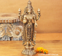 Brass Laxmi Standing 12.5"