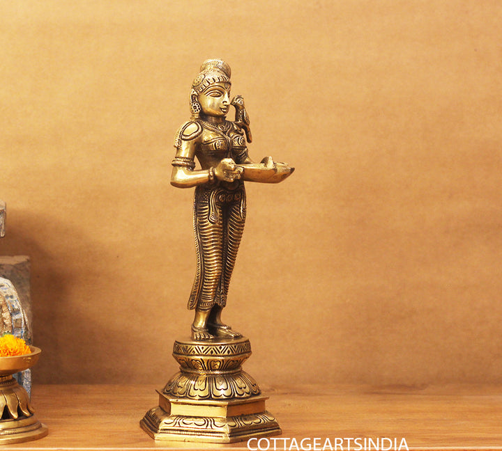 Brass Deeplaxmi Pair 12"