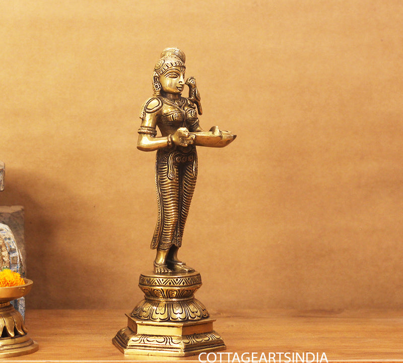 Brass Deeplaxmi Pair 12"