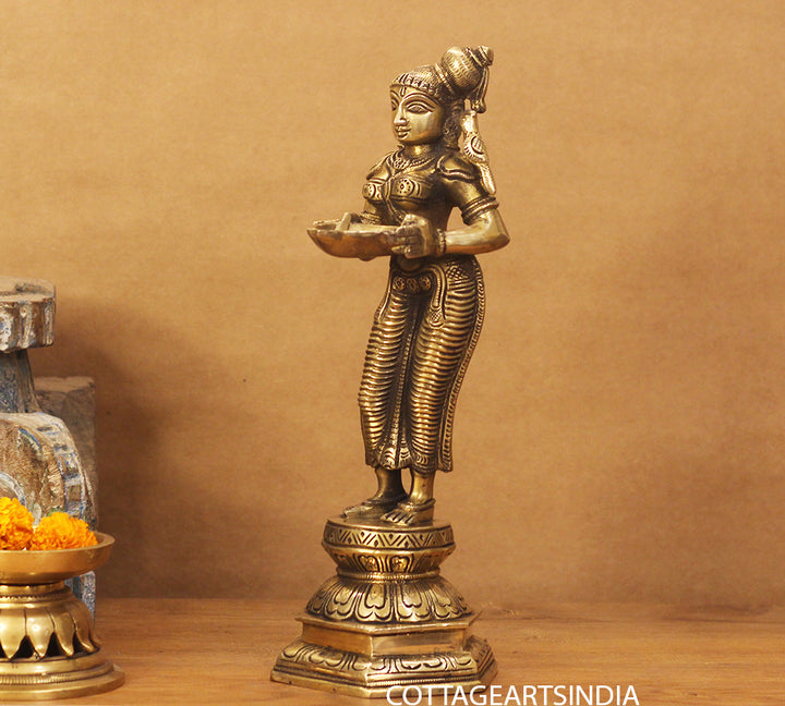 Brass Deeplaxmi Pair 12"