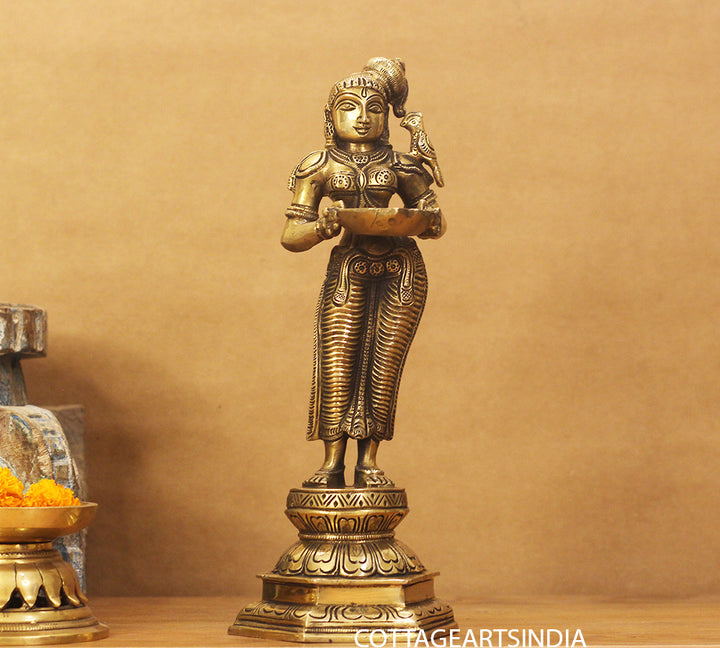 Brass Deeplaxmi Pair 12"
