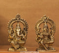 Brass Ganesh Laxmi Prabhaval 6"