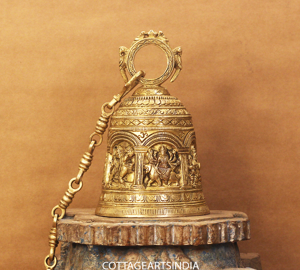 Brass God Figures Bell Big