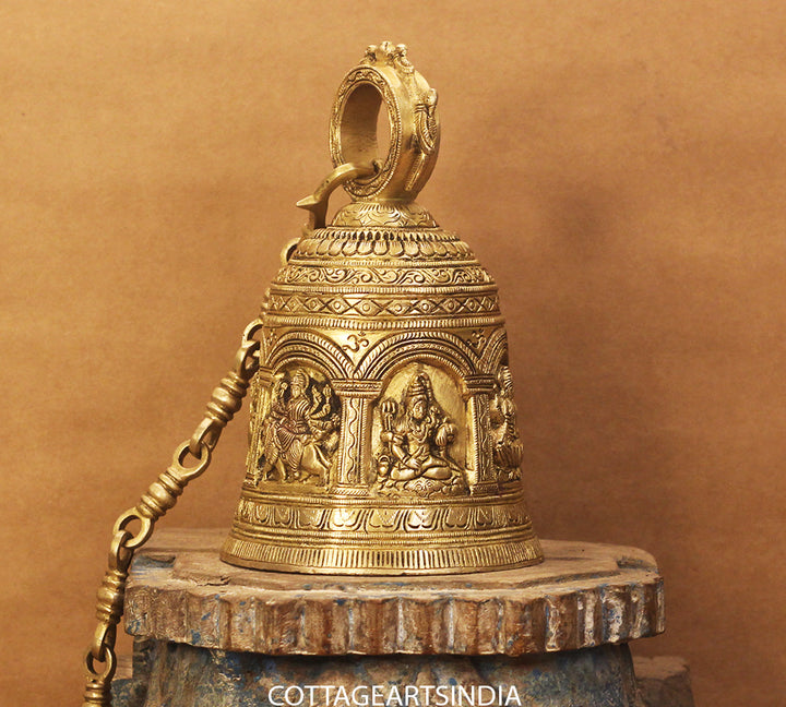 Brass God Figures Bell Big