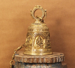 Brass God Figures Bell Big