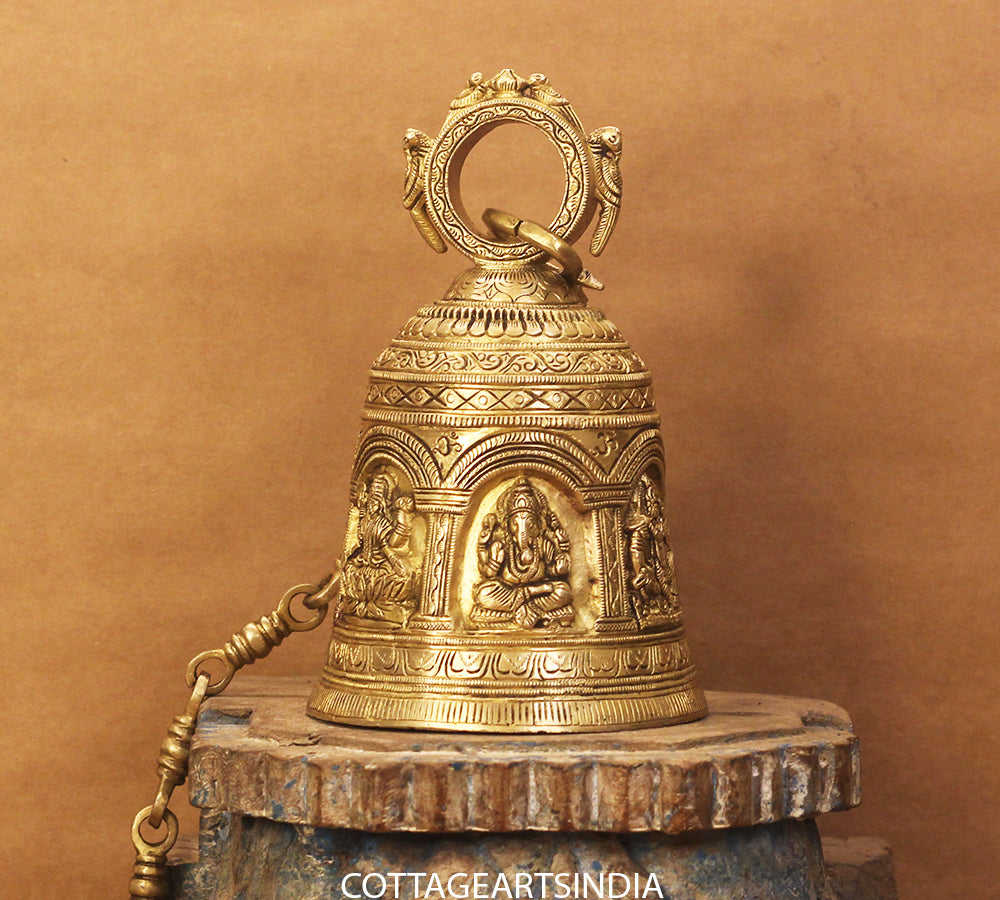Brass God Figures Bell Big