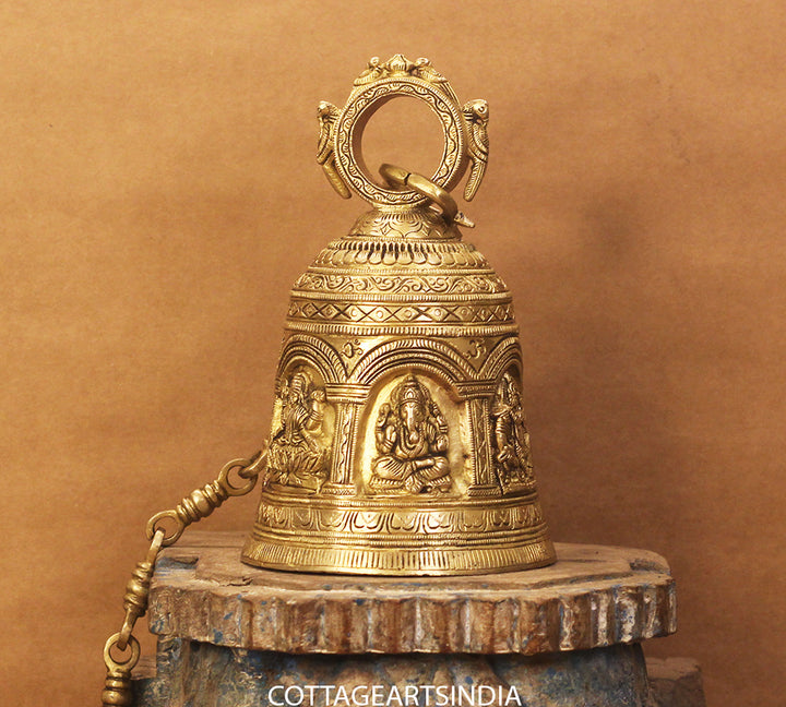 Brass God Figures Bell Big