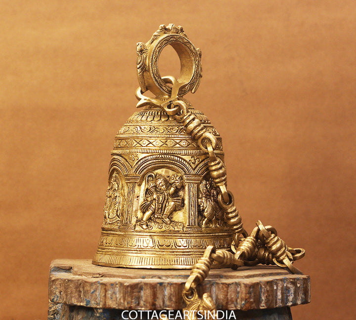 Brass God Figures Bell Big