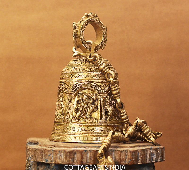 Brass God Figures Bell Big