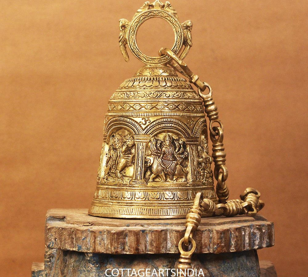 Brass God Figures Bell Big