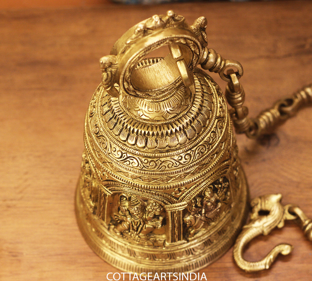 Brass God Figures Bell Big