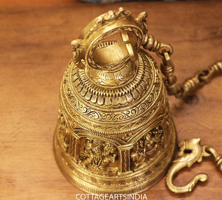 Brass God Figures Bell Big