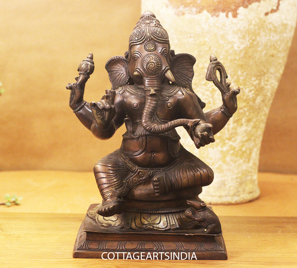 Brass Ganesha Bronze Finish