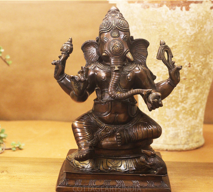 Brass Ganesha Bronze Finish