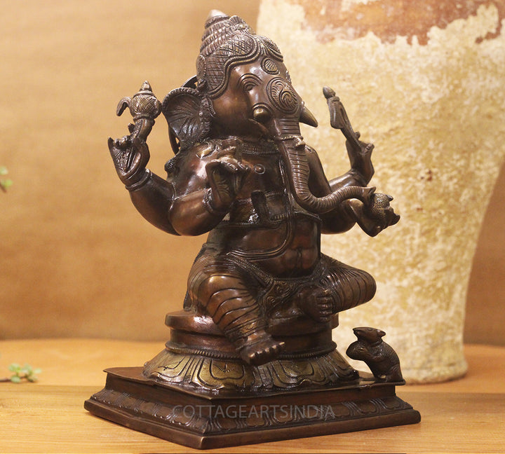 Brass Ganesha Bronze Finish