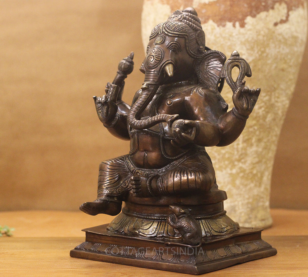 Brass Ganesha Bronze Finish