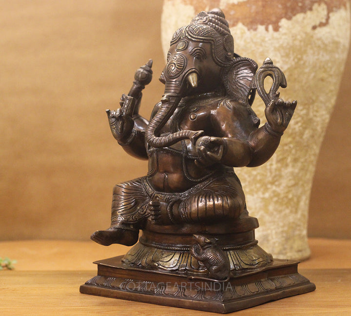 Brass Ganesha Bronze Finish