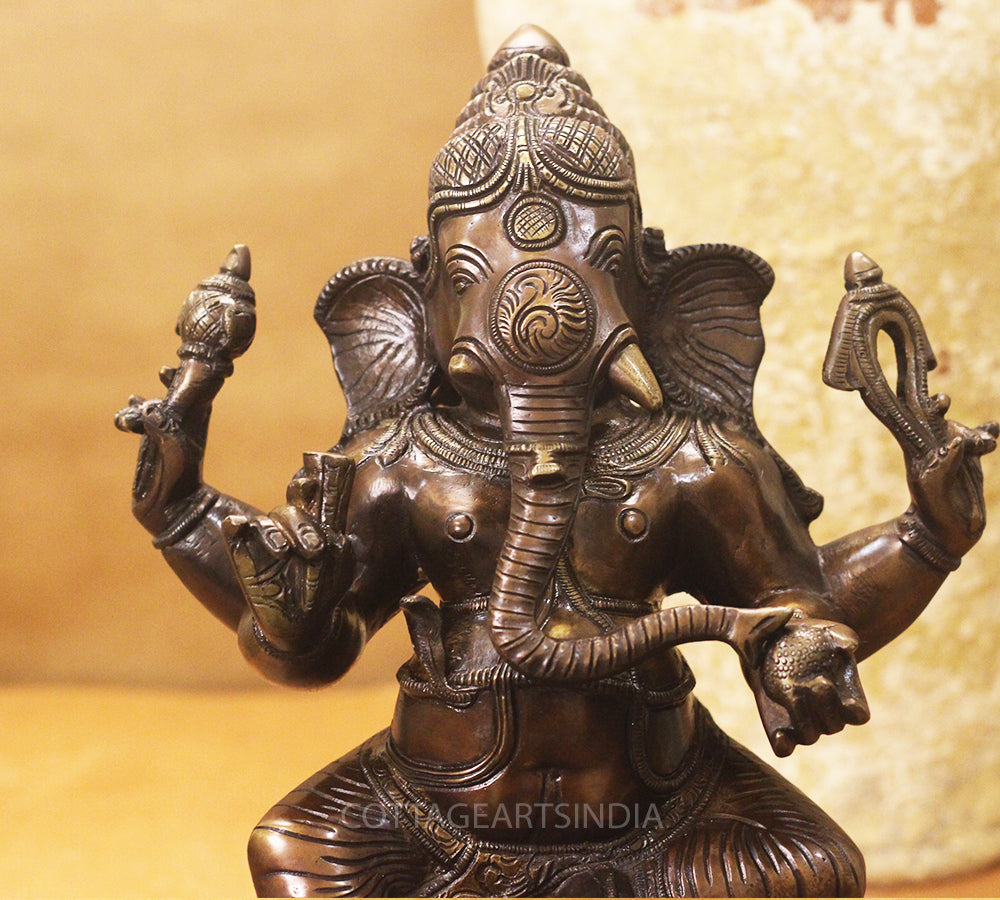 Brass Ganesha Bronze Finish