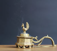 Brass Hexagonal Peacock DhoopDani