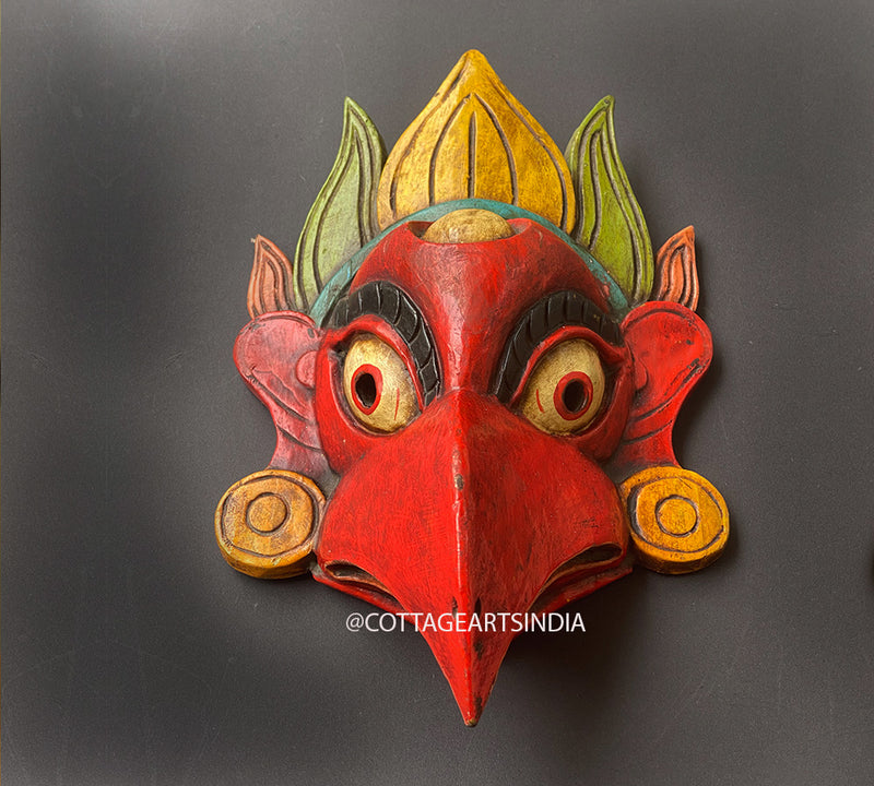 Wooden Garuda Wall Mask 12"