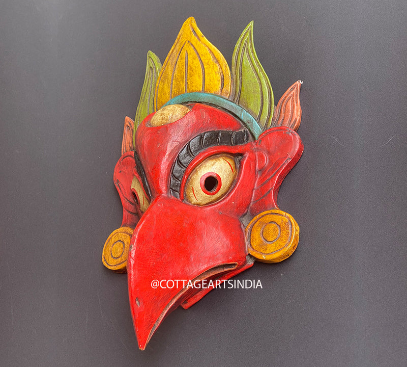 Wooden Garuda Wall Mask 12"