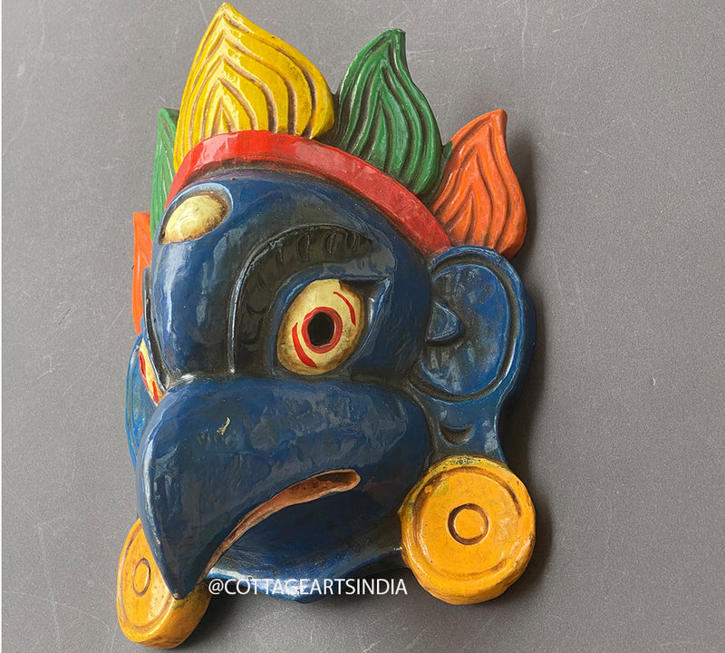 Wooden Garuda Wall Mask 10"