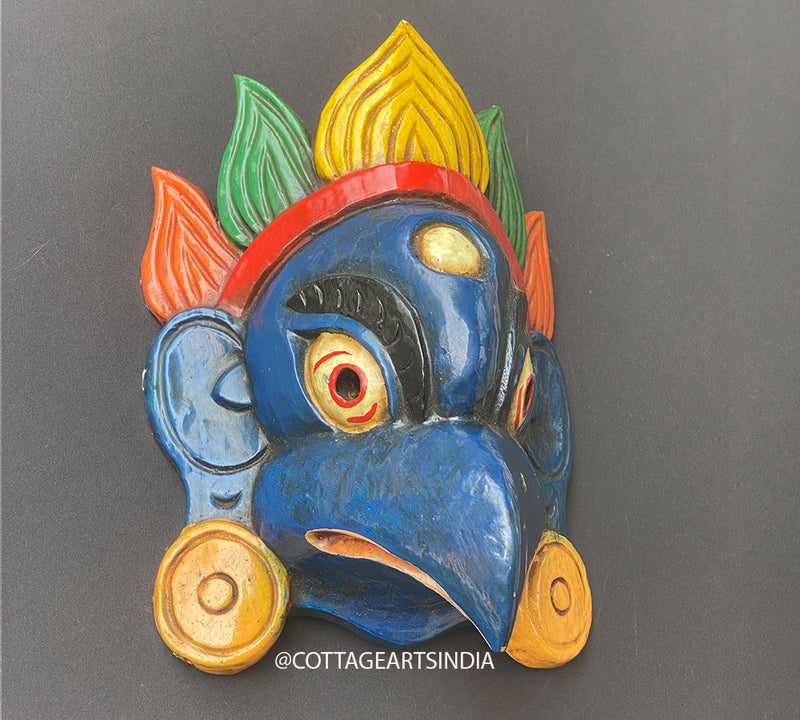 Wooden Garuda Wall Mask 10"