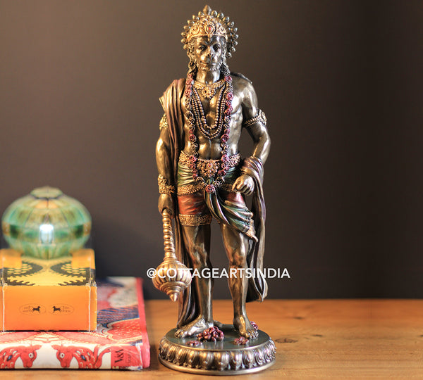 Bonded Resin Standing Hanuman 11''