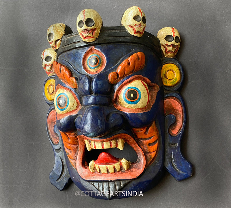 Wooden Bhairav Wall Mask