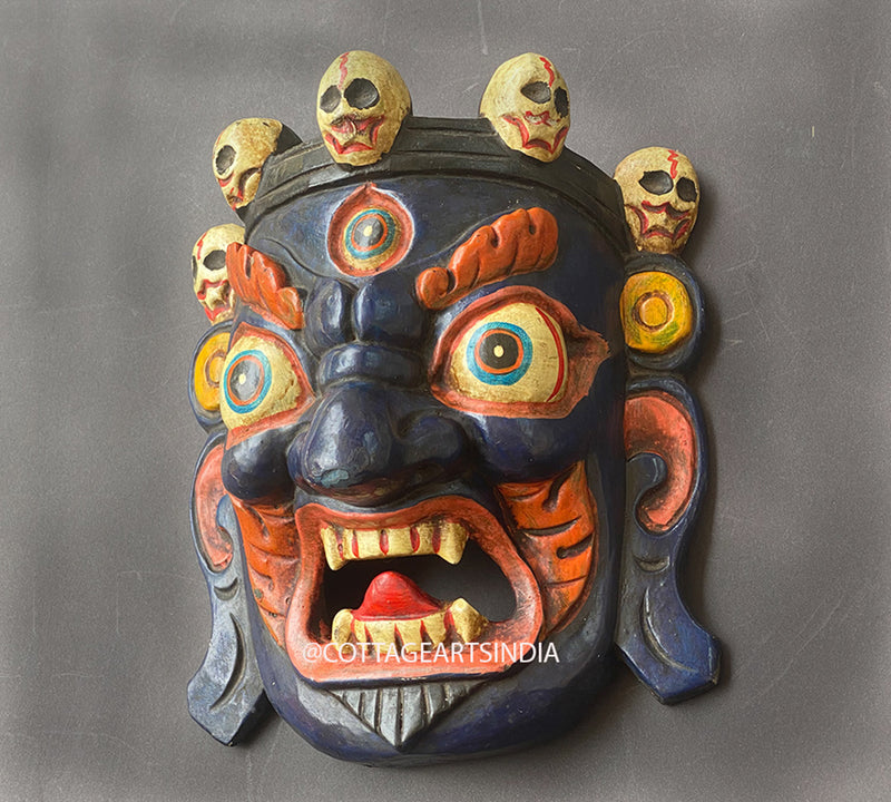 Wooden Bhairav Wall Mask