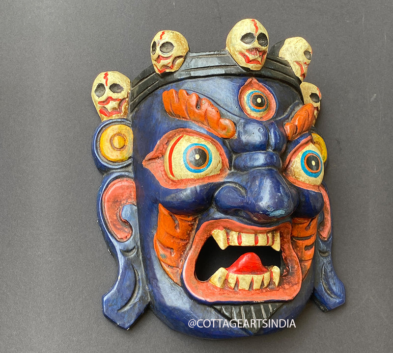 Wooden Bhairav Wall Mask