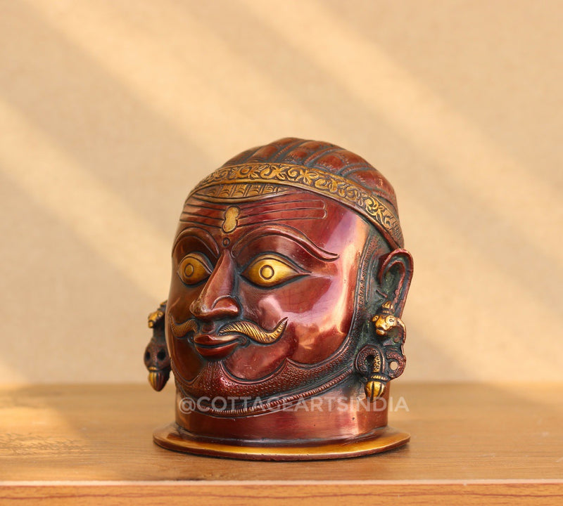Brass Shiva Mukhlingam Antique