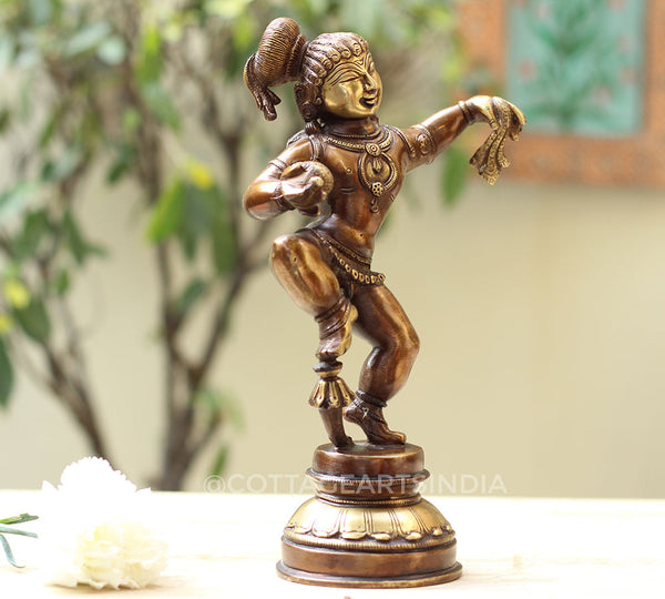 Brass Bala Krishna Dancing 12"