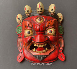 Wooden Bhairav Wall Mask